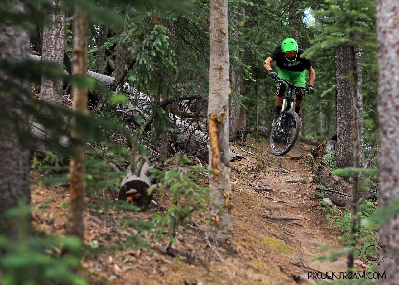 riding mtb at angel fire